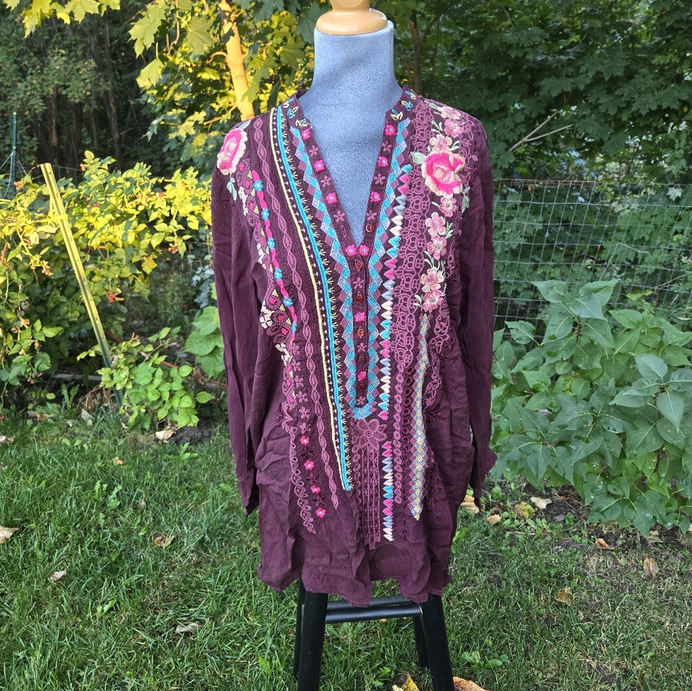 Johnny Was Embroidered Tunic